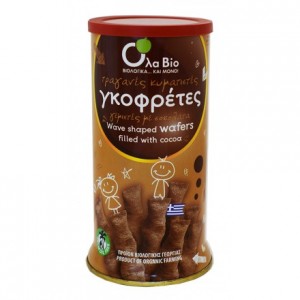 ΒΙΟ Γκοφρέτες Γεμιστές Με Σοκολάτα  (Πουράκια)  140gr