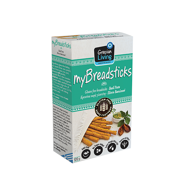  MY Breadsticks 120gr Πέστο Βασιλικό ΒΙΟ MΠΙΣΚΟΤΑ & ΣΟΚΟΛΑΤΕΣ