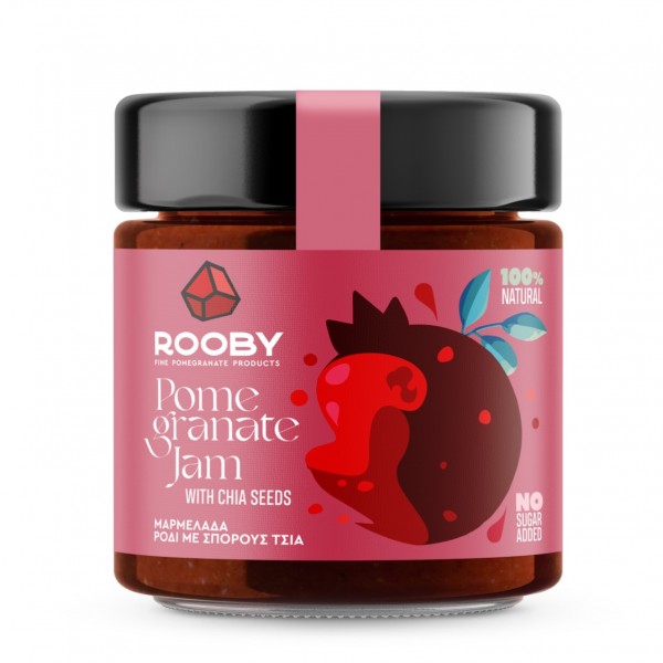 BIO Μαρμελάδα Ρόδι με σπόρους Chia 250gr χωρίς ζάχαρη, χωρίς πρόσθετα & συντηρητικά