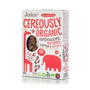 BIO Δημητριακά με Χαρουπάλευρο, Φαγόπυρο, Καρύδια & Αμύγδαλα 350gr