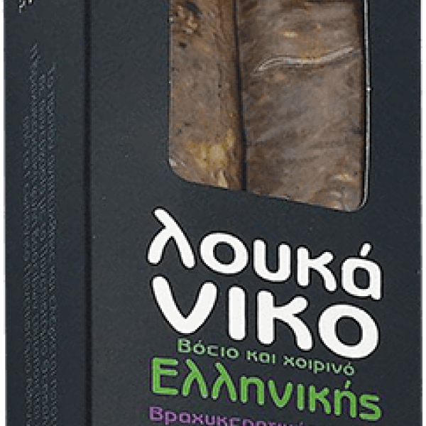 Λουκάνικο Βόειο & Χοιρινό Με Μαύρο Σκόρδο 280γρ ΒΙΟ