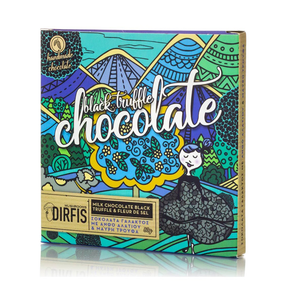 Σοκολάτα γάλακτος μαύρη τρου΄φα και ανθός αλατιού 80γρ.