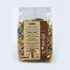 Στριφτάρια με λαχανικά και μανιτάρια λεντινούλα 500γρ.