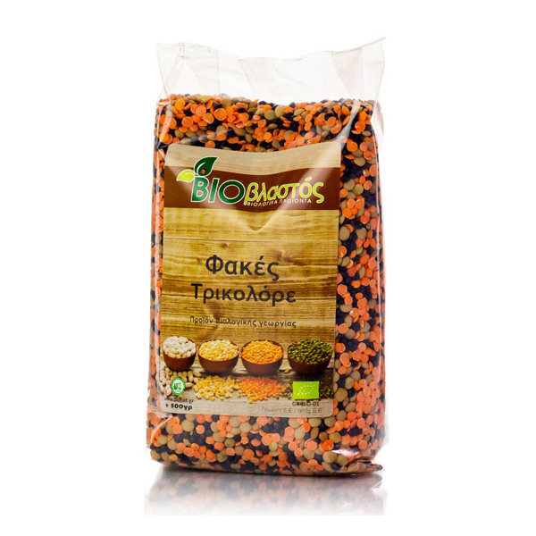 BIO Φακές τρικολόρε εισαγ. 500gr ΒΙΟΒΛΑΣΤΟΣ