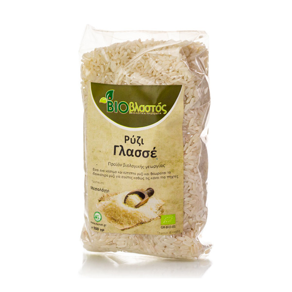 BIO Ρύζι γλασσέ ελλ. 500gr