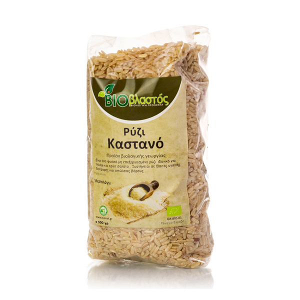 BIO Ρύζι καστανό ελλ 500gr