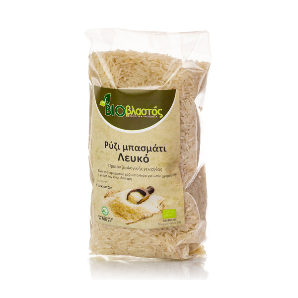 BIO Ρύζι μπασμάτι λευκό εισαγ. 500gr