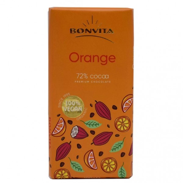 ΣΟΚΟΛΑΤΑ ΜΑΥΡΗ 72% ΠΟΡΤΟΚΑΛΙ ΒΙΟ 100gr