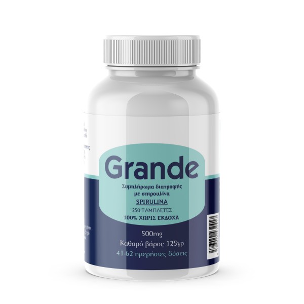 ORGANIC -SPIROULINA 500mg GRANDE 250tabs