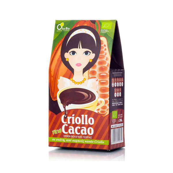 BIO Κακάο Criollo raw 200gr